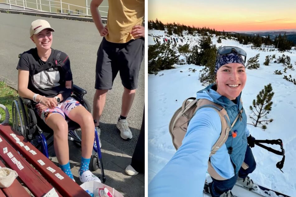Tereza Nova (27, vor (r.) und nach (l.) ihrem Trainingsunfall) sitzt aktuell im Rollstuhl und muss sich einer teuren Reha unterziehen.