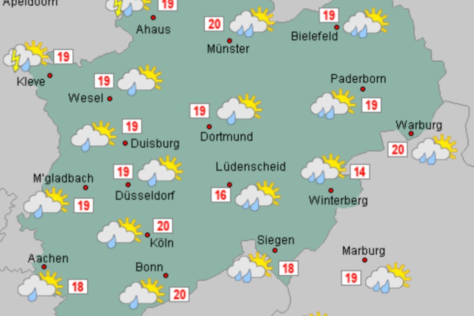 Zumindest werden die Temperaturen in NRW allmählich wieder milder - von Sommervibes kann aber noch keine Rede sein.