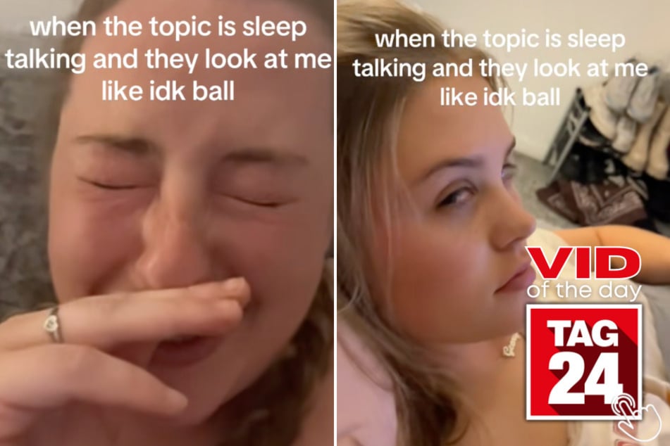 This girl was caught sleep-scrolling and talking nonsense!