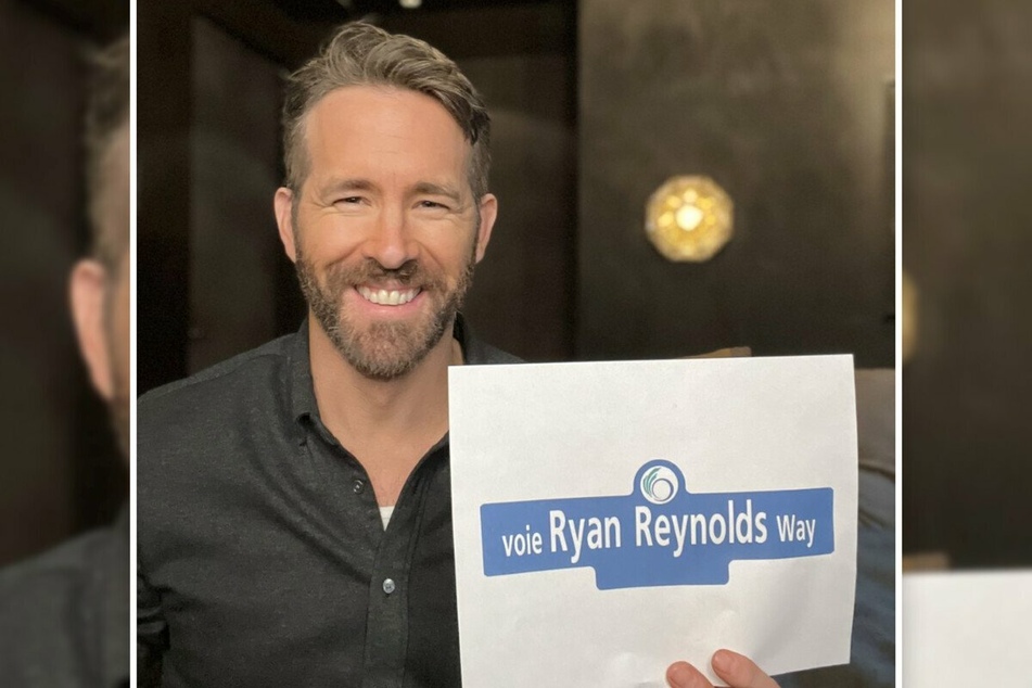 Ryan Reynolds held the sign for his new street, but in 2020, he was not very enthusiastic about a street name proposal in his honor.