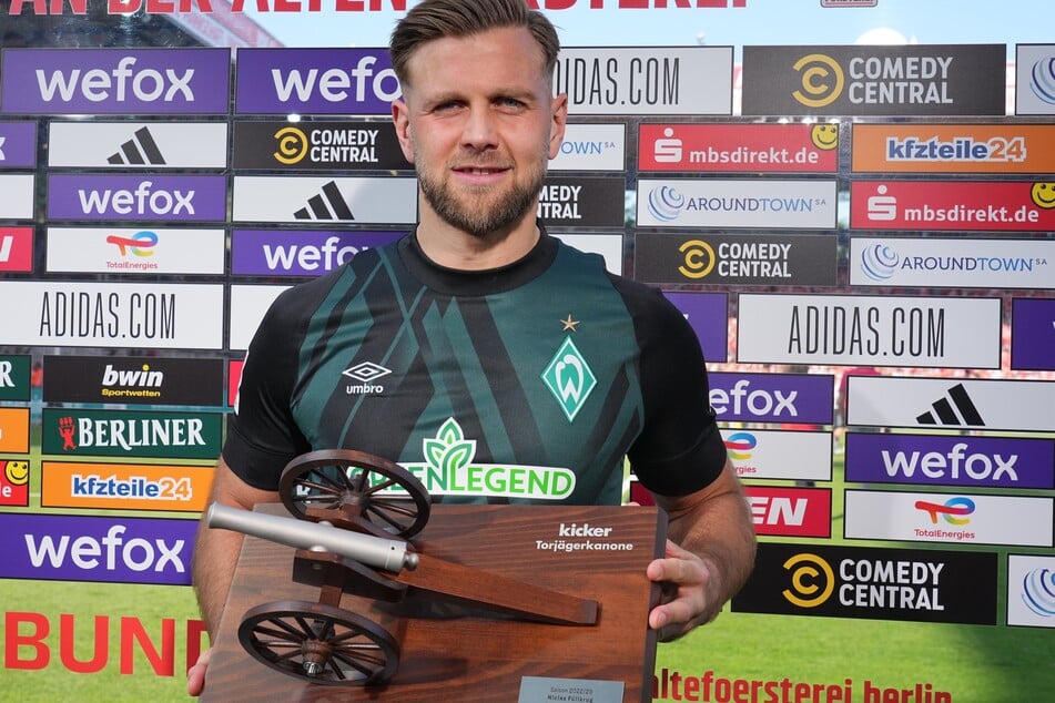 Mit gerade einmal 16 Buden wurde Bremens Niclas Füllkrug (30) Torschützenkönig der Bundesliga.