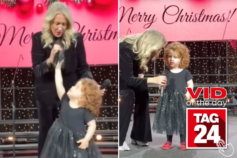 Today's Viral Video of the Day features a little girl who got hilariously cut off after she began to spill the elementary school tea at a Christmas pageant.