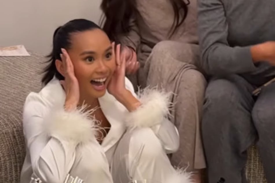 Monica San Luis konnte ihren Augen kaum trauen, als sie sah, was ihre Freundinnen für sie vorbereitet hatten.