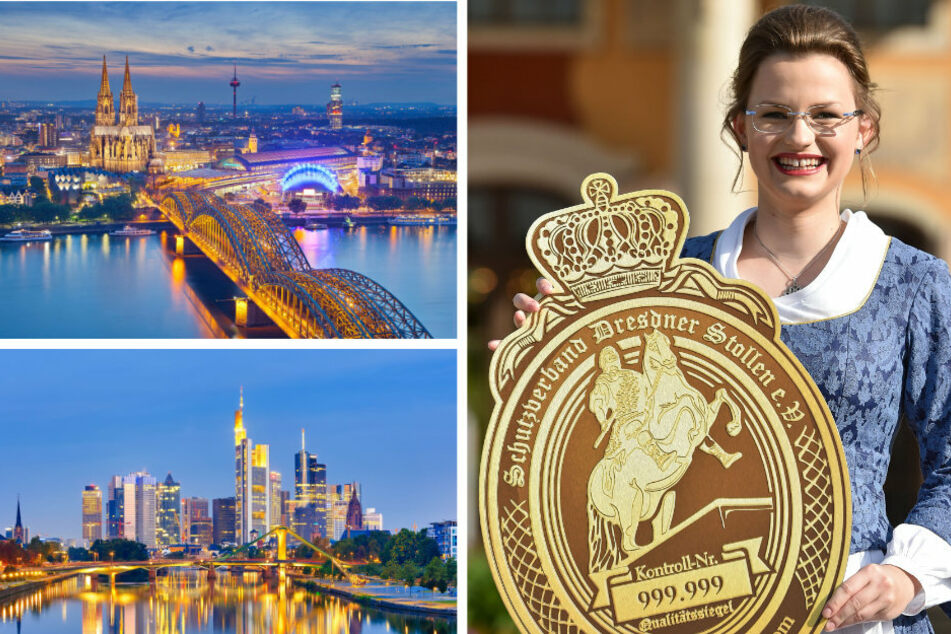 Ob der Stollen Erfolg in Frankfurt/Main oder Köln (links unten) hat? Das Stollenmädchen Johanna Meitzner hätte sich die Saison sicher auch etwas anders vorgestellt.