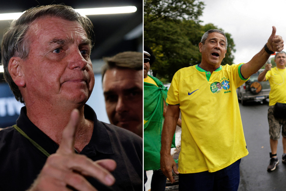 Ex-president Jair Bolsonaro's (l.) former running mate and defense minister, Braga Netto, has been arrested for allegedly obstructing investigations into a coup attempt.