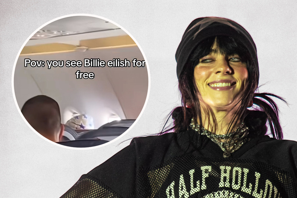 Billie Eilish was spotted by fans taking a commercial flight out of Belgium over the weekend.