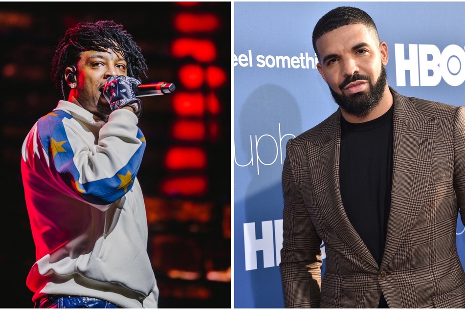 Drake (r) and 21 Savage have confirmed that they have a collaborative album dropping this week!