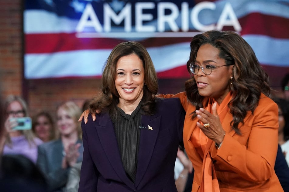 Kamala Harris and Oprah hold star-studded Michigan election rally as Trump blames Jewish voters