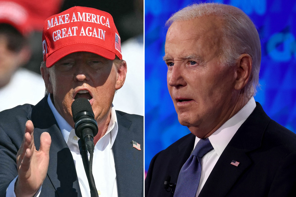 After President Joe Biden (r.) delivered an alarmingly poor performance in the first presidential debate of 2024, Donald Trump's campaign pounced with a new attack ad.