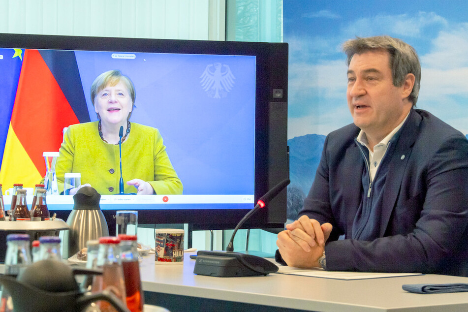 Merkel und Söder treffen sich mit Bürgermeistern und Landräten: Kanzlerin will auf Nummer sicher gehen