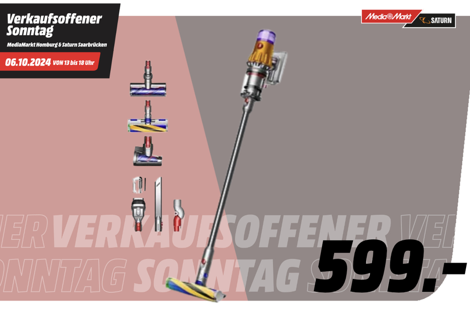 Dyson-Staubausger für 599 Euro.