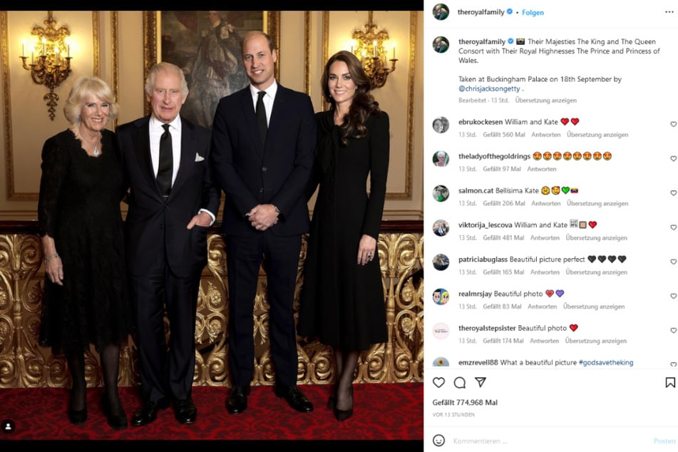 Auf Instagram stellten die Royals ein elegantes Familienbild zur Schau.