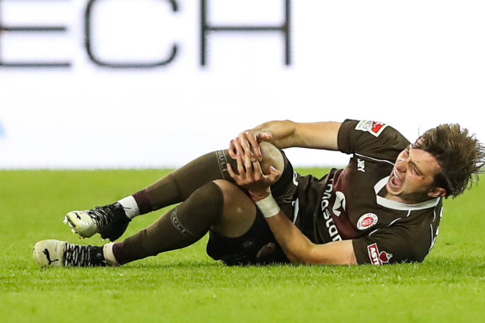 Scott Banks (21) erlitt in der Schlussphase beim Spiel gegen Eintracht Braunschweig eine Knieverletzung.