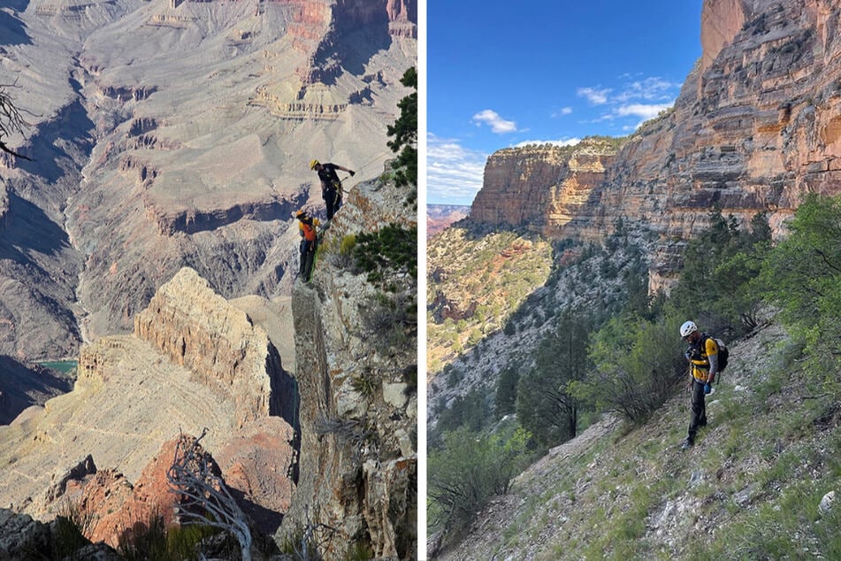 In dem anspruchsvollen Gelände des Grand Canyon kommen mehrere Suchmannschaften zum Einsatz.