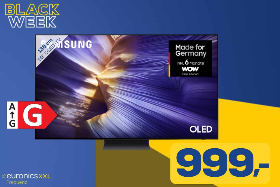 55-Zoll Samsung-Fernseher GQ55S93FAE für 999 Euro.