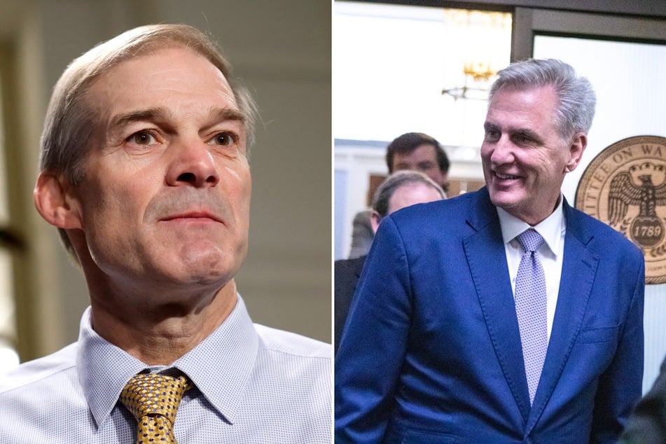 Former House Speaker Kevin McCarthy (r.) is reportedly planning to propose he be reinstated to his old job, with Representative Jim Jordan as his assistant.