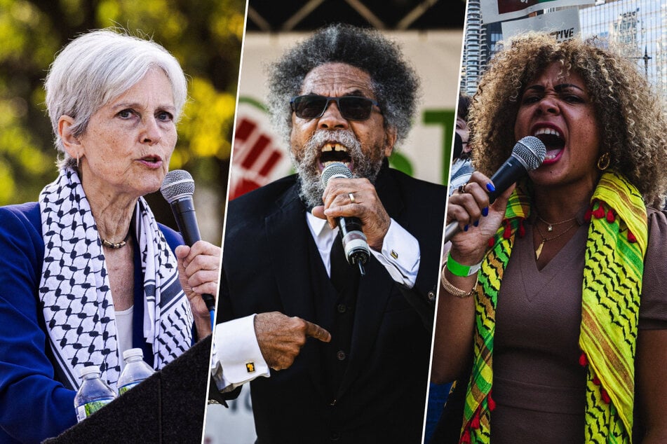 From l. to r.: Green Party nominee Dr. Jill Stein, independent candidate Dr. Cornel West, and Party for Socialism and Liberation candidate Claudia De la Cruz are to appear on the 2024 presidential ballot in Georgia.