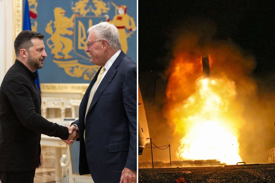 US special envoy Keith Kellogg (2nd from l.) suggested that Ukraine may be allowed to use American long-range weapons to strike "deep" into Russia.