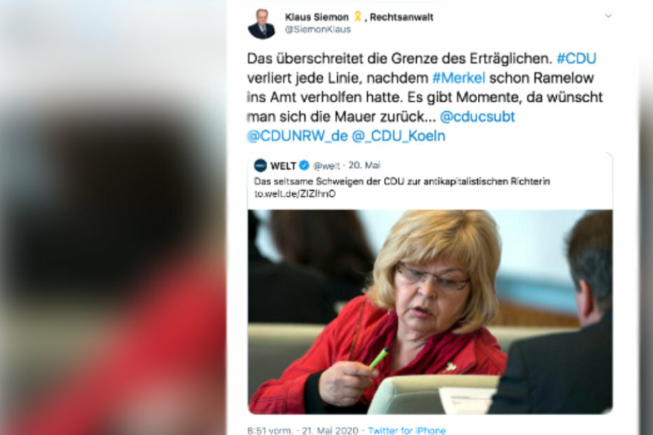 Der betreffende Tweet wurde inzwischen gelöscht.