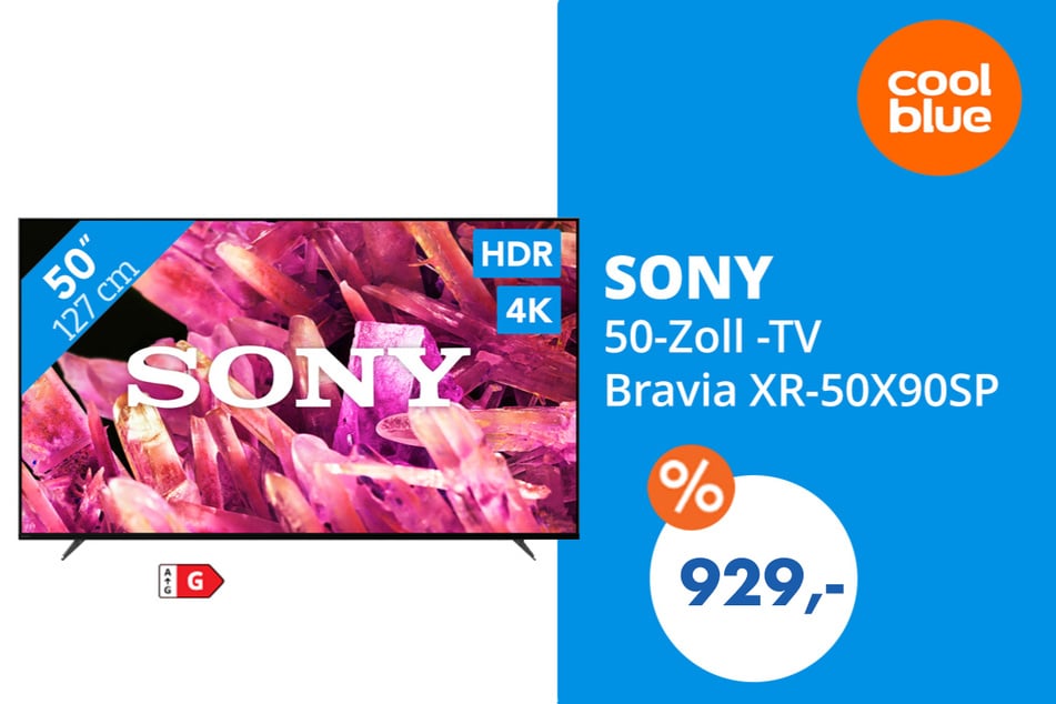 Der Sony 50-Zoll TV für 929 Euro.