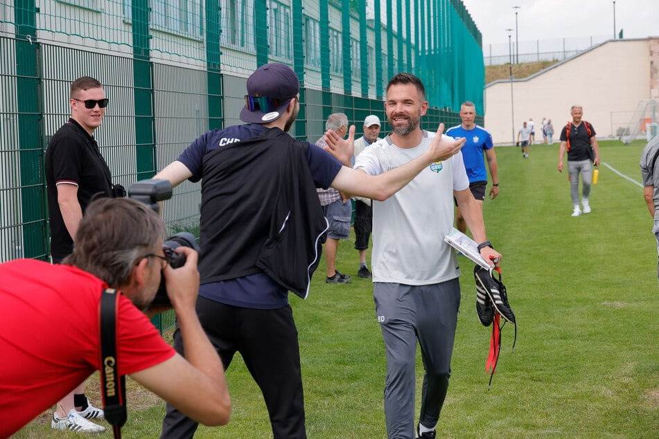 Benjamin Duda (37) startete gut gelaunt das Training.