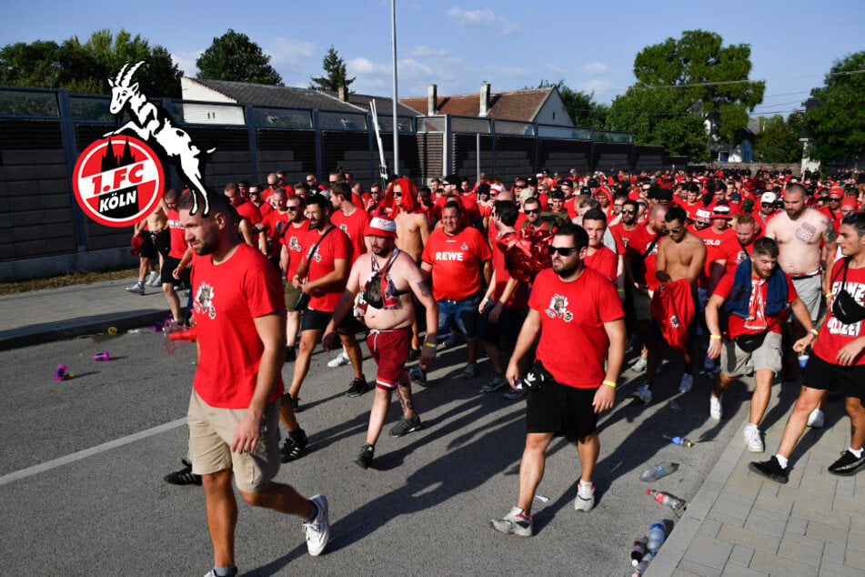 1. FC Köln in Ungarn: Gigantischer Fan-Marsch der Effzeh-Fans sorgt für Stimmung!