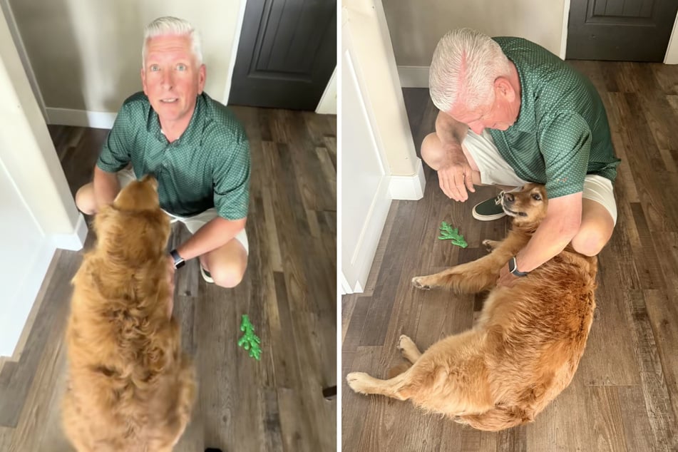 Ed ließ es sich nicht nehmen, seinen größten tierischen Fan zu besuchen.