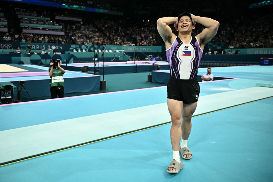 Turner Carlos Edriel Yulo (24) schnappte sich bei den Olympischen Spielen die Goldmedaille im Boden sowie Sprung.