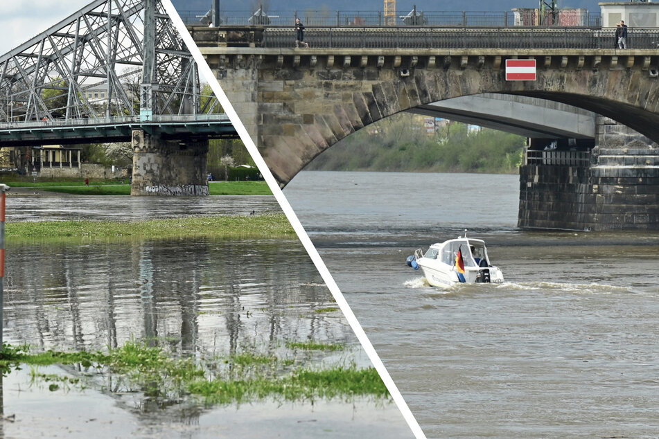 Elbe-Hochwasser geht nur langsam zurück - Alarmstufe 1 bis zum Wochenende!