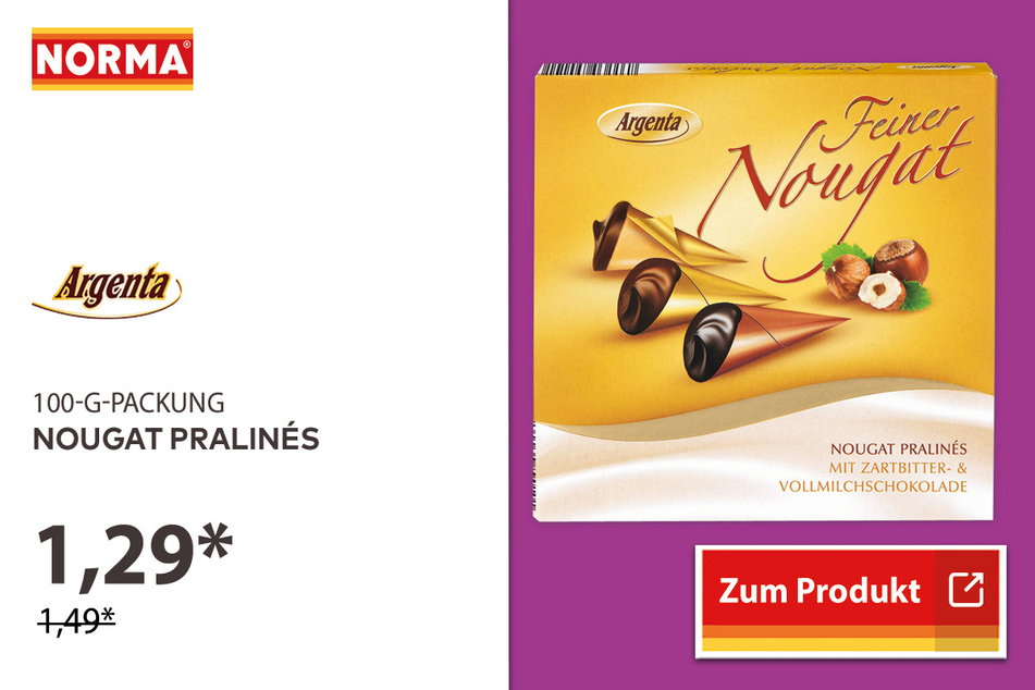 Nougat Pralinés für 1,29 Euro