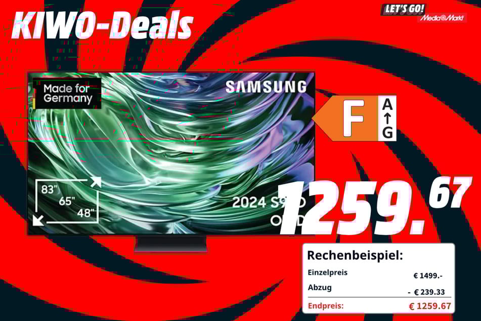 65-Zoll Samsung-Fernseher für 1.259,67 Euro.