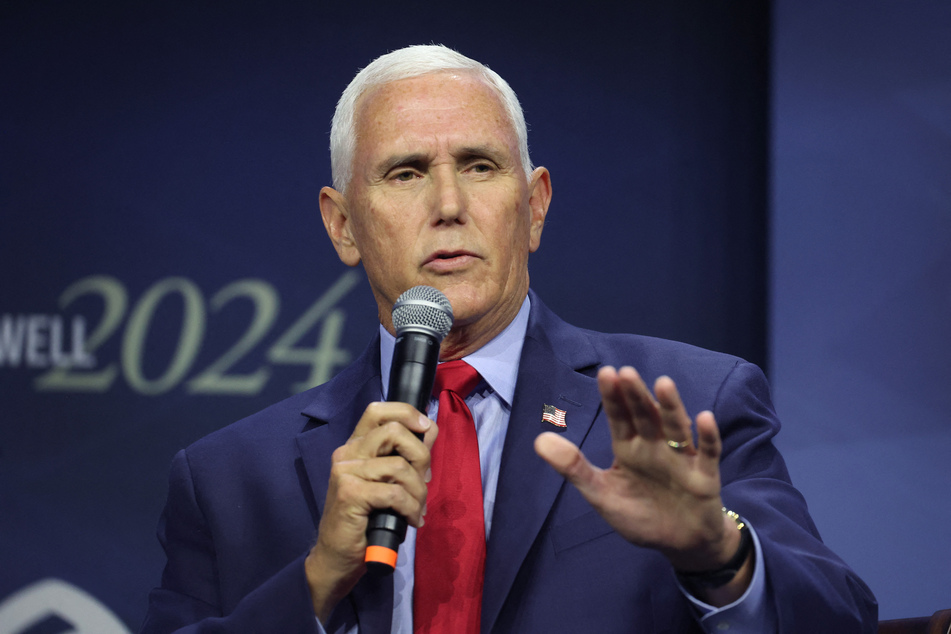 Mike Pence speaks to guests at the Family Leadership Summit on July 14, 2023.