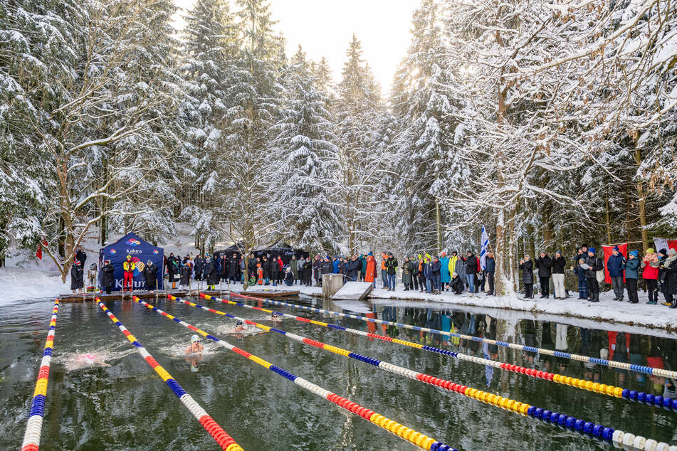 Die Zuschauer bei den Zollhaus Open feuerten alle Schwimmer an - vollkommen egal, aus welchem Land sie kamen.