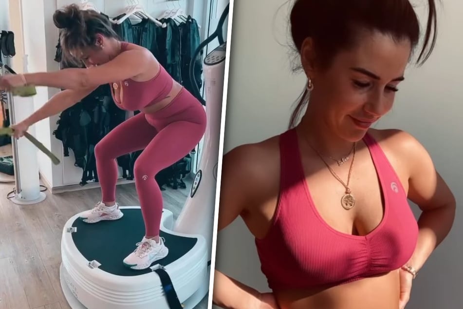 Sarah Engels stillt Baby Solea im Fitnessstudio und klagt über ihre Brüste