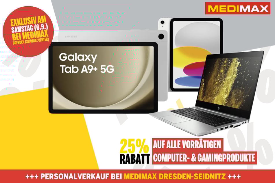 25 Prozent Nachlass auf alle Geräte aus dem Bereich Computer und Gaming.