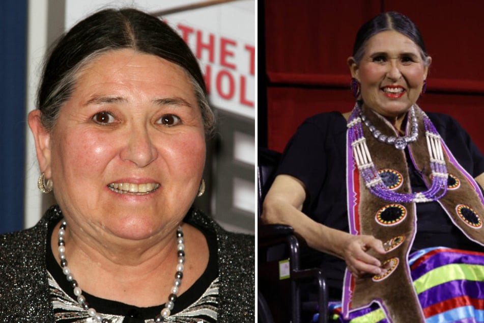 Just two weeks ago, Sacheen Littlefeather was honored in a ceremony by the Academy Museum of Motion Pictures in Los Angeles (r.).