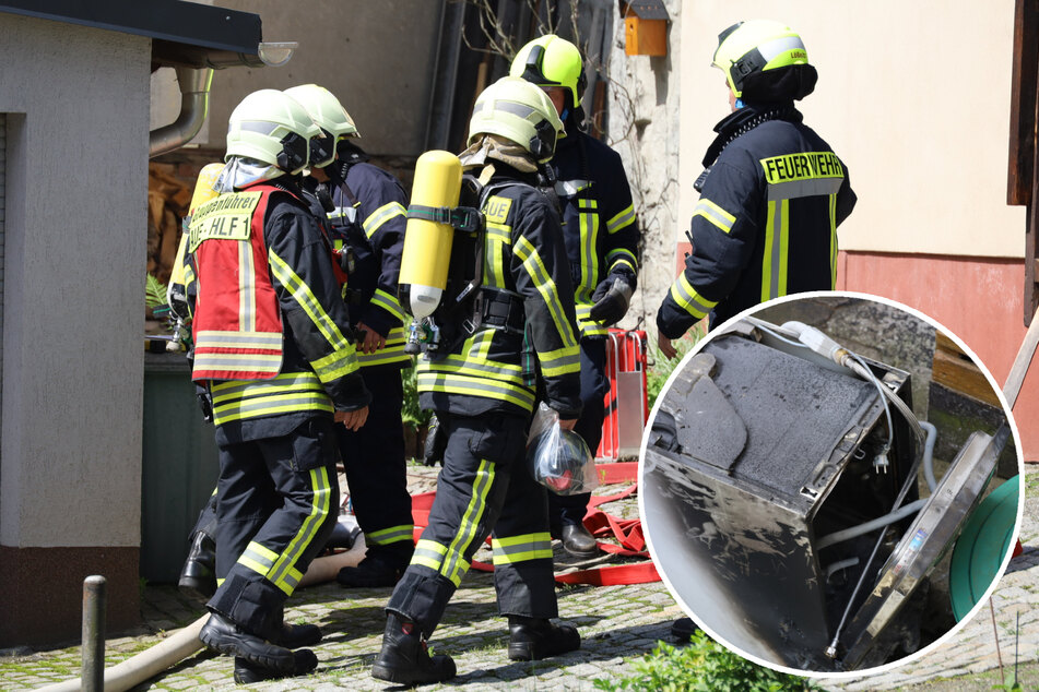 Einsatz im Erzgebirge: Geschirrspüler fängt plötzlich Feuer