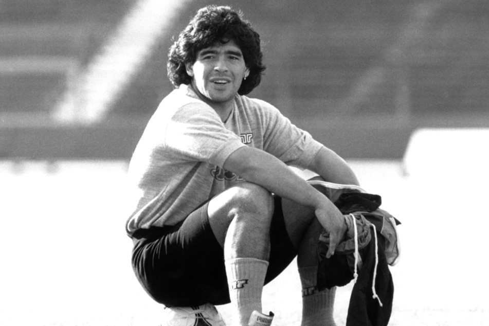 Ein Bild von Diego Armando Maradona aus dem Jahr 1989.