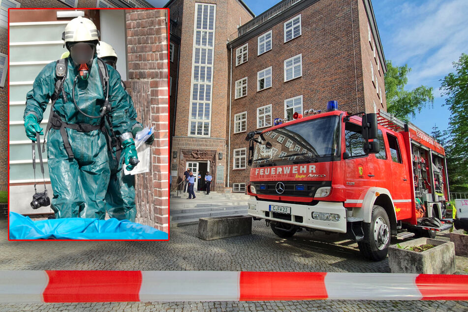 Chemnitz: Verdächtige Postsendung: Gefahrguteinsatz im Chemnitzer Landgericht