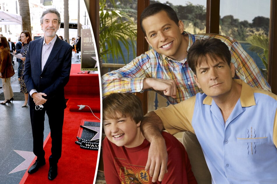 Charlie Sheen (57, r.) und Chuck Lorre (70, l.) arbeiteten von 2003 bis 2011 gemeinsam an "Two and a Half Men".