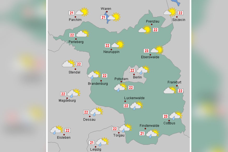 Zum Start der Woche ziehen erneut Schauer über Brandenburg und Berlin hinweg.