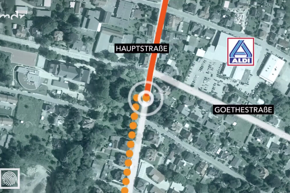 Die MDR-Grafik zeigt, wo sich der Unfall in Neugersdorf ereignet hat.