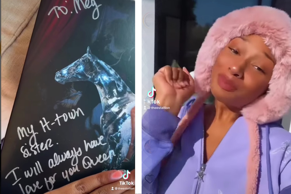 Megan Thee Stallion gushes over the note she got from fellow Houstonian and friend Beyoncé.
