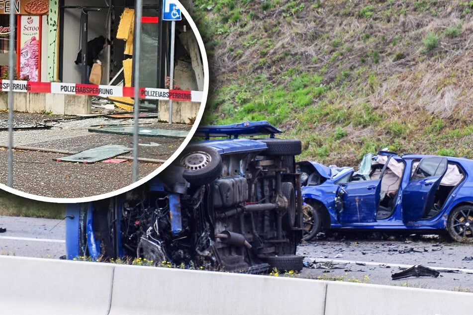 Unfall A6: Unfall auf der Autobahn: Geldautomaten-Sprenger wird zum Geisterfahrer!