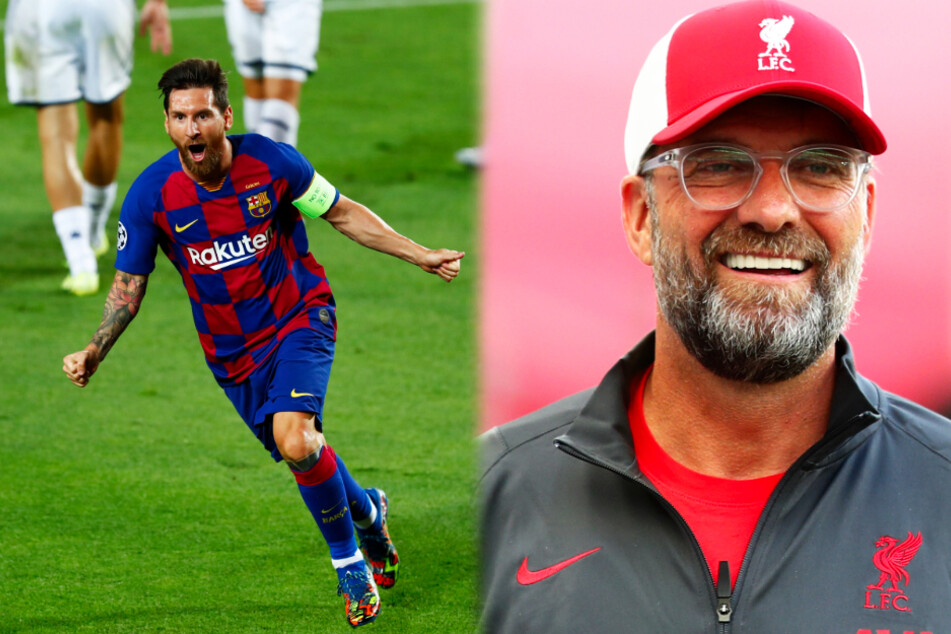 Jürgen Klopp (r., 53) würde Lionel Messi (33) gerne in seinem Team wissen, weiß aber, wie unrealistisch eine Verpflichtung des Superstars ist.