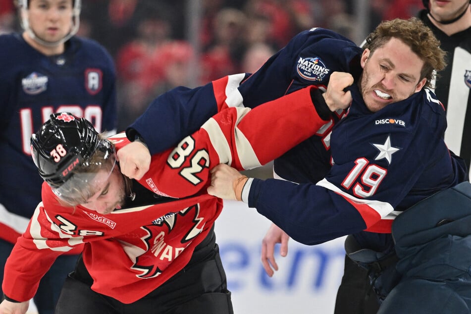 In the first US-Canada clash, there were three fights between players in the first nine seconds, an emotionally charged opening that many linked to the ugly politics.