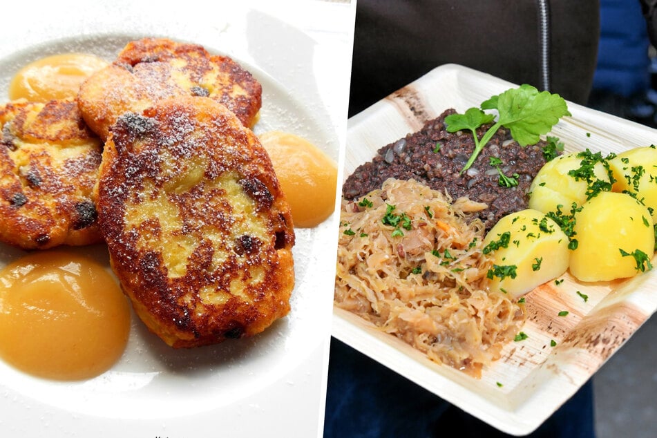 Der YouTuber war begeistert von den sächsischen Quarkkäulchen und der Grützwurst. (Symbolfotos)