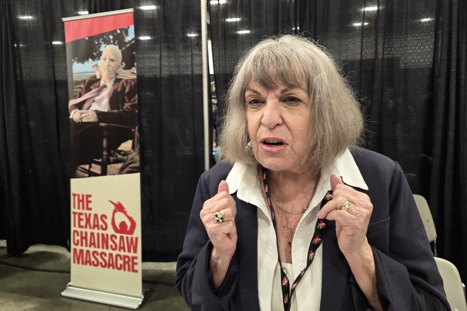Teri McMinn, who played Pam in The Texas Chainsaw Massacre, attends the Texas Frightmare Weekend in Irving.