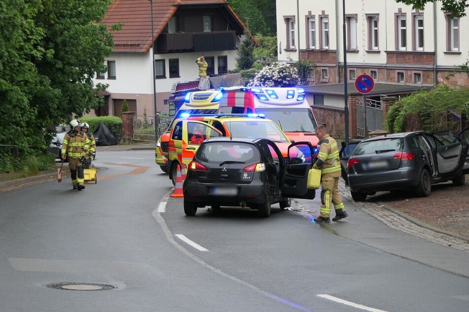 Bilder zeigen, dass ein Audi und ein Mitsubishi beteiligt waren.