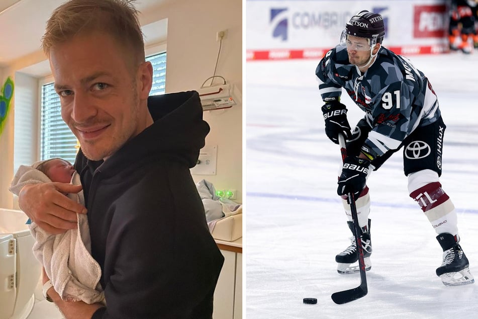 Haie-Kapitän Moritz Müller (35) ist am Donnerstag zum dritten Mal Vater geworden.
